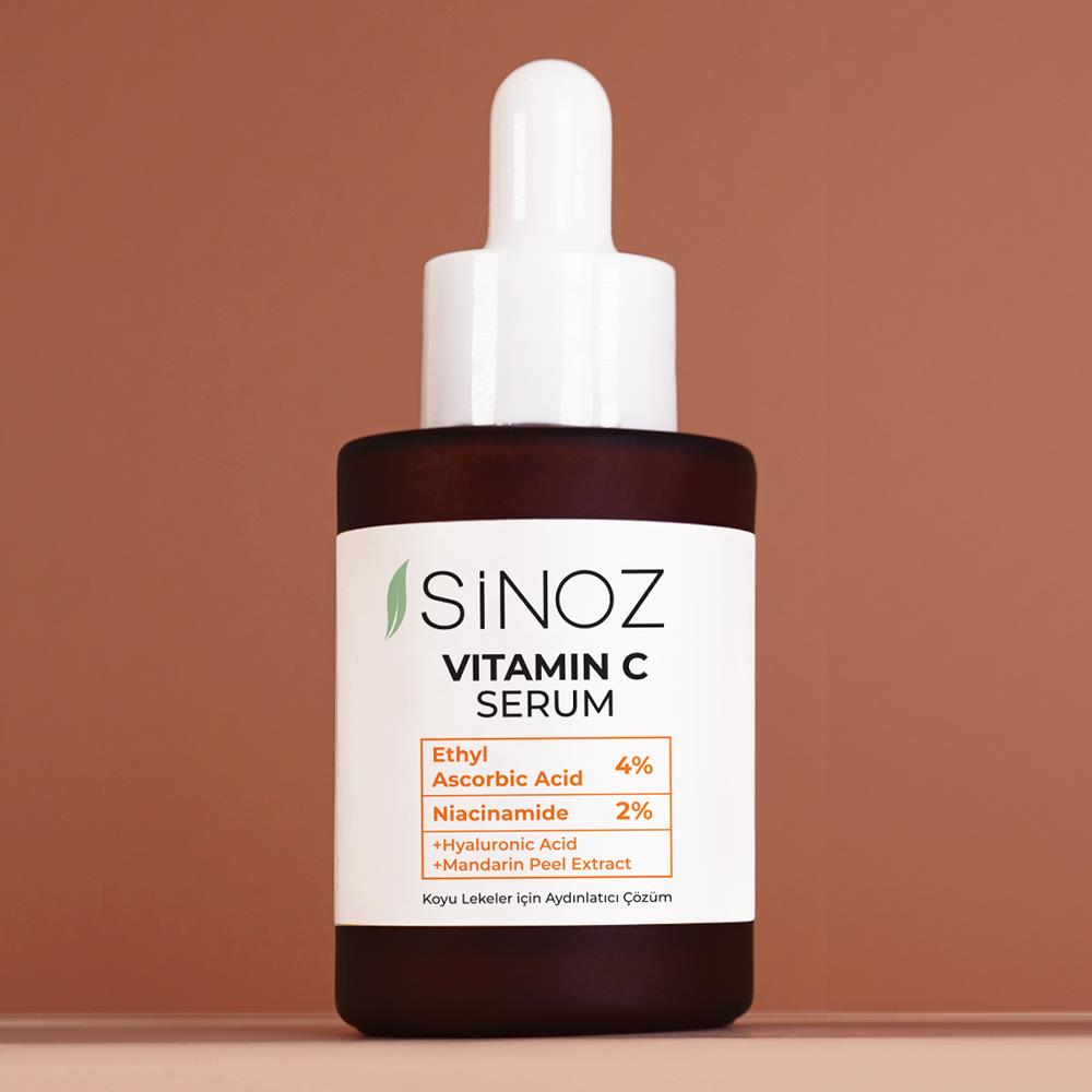 Sinoz Ton Eşitleyici Aydınlatıcı Vitamin C %4 + Niacinamide %2 Yüz Serumu 30 ml Tüm Ciltler İçin