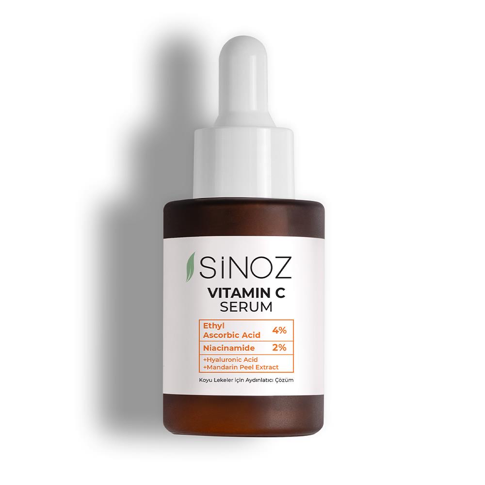 Sinoz Ton Eşitleyici Aydınlatıcı Vitamin C %4 + Niacinamide %2 Yüz Serumu 30 ml Tüm Ciltler İçin