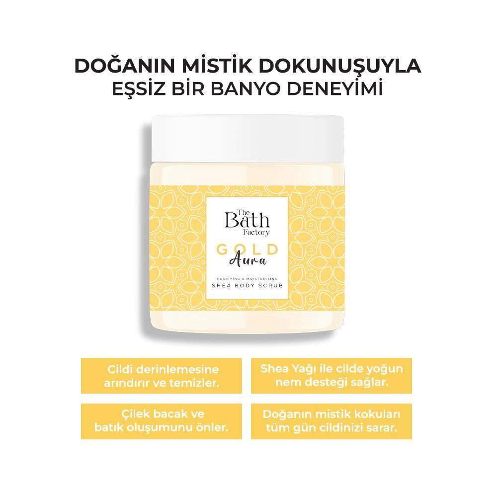 The Bath Factory Besleyici Arındırıcı Nemlendirici Gold Aura Vücut Peelingi 300 GR	 