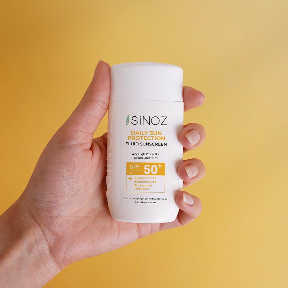 Sinoz Spf50+ Günlük Kullanım Fluid Güneş Kremi - Yeni Nesil Güneş Filtreleri Ile Hibrit Formül 50ml