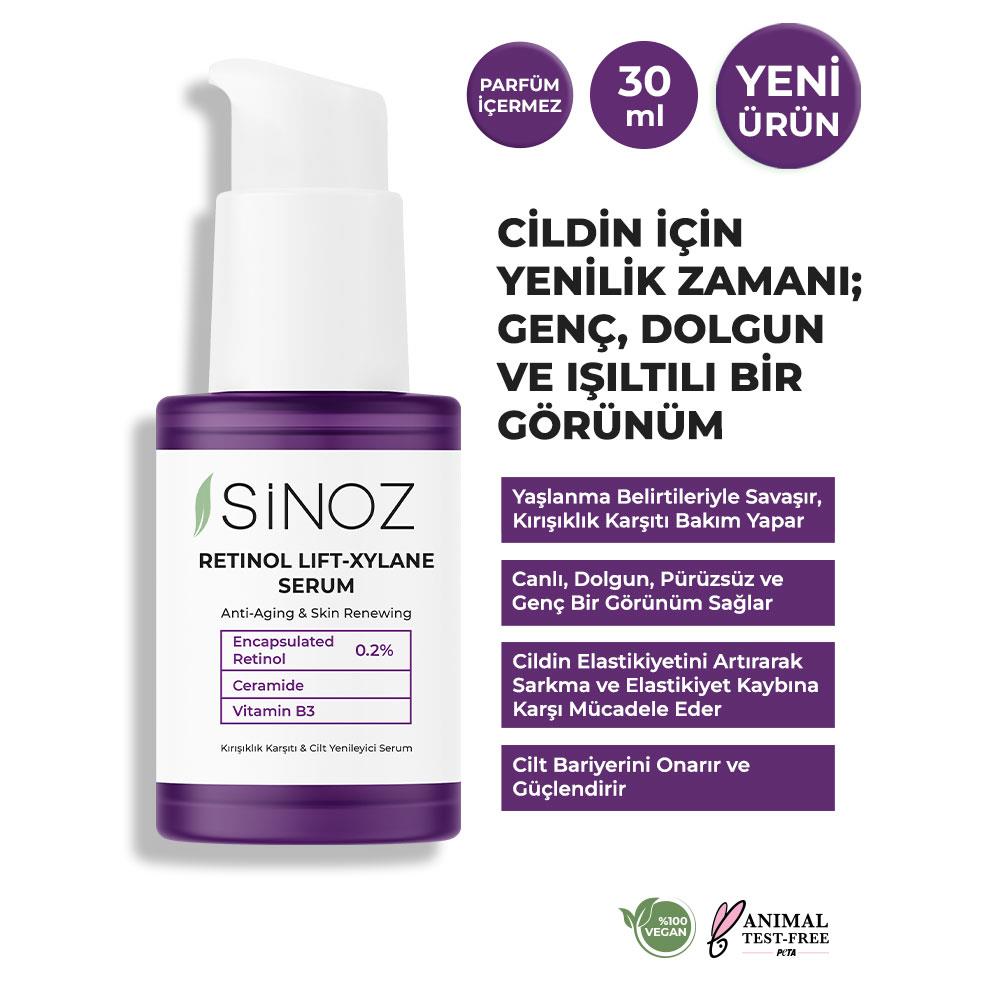 Sinoz Retinol Lift-Xylane Kırışıklık Karşıtı & Cilt Yenileyici Serum 30 Ml.