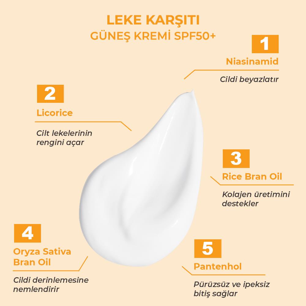 Biolog Leke Giderici Etkili 50+ Güneş Kremi 50ML	