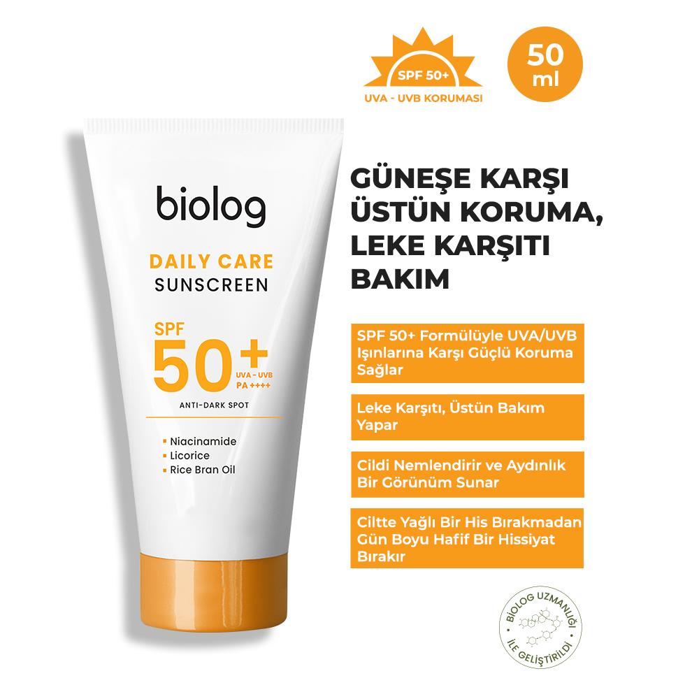 Biolog Leke Giderici Etkili 50+ Güneş Kremi 50ML	