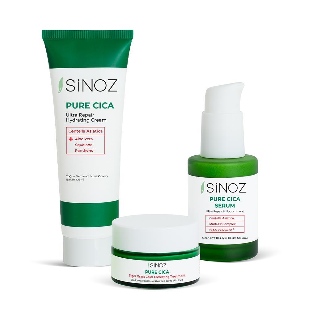 Sinoz Pure Cica Ultra Onarıcı ve Ton Eşitleyici Bakım Seti