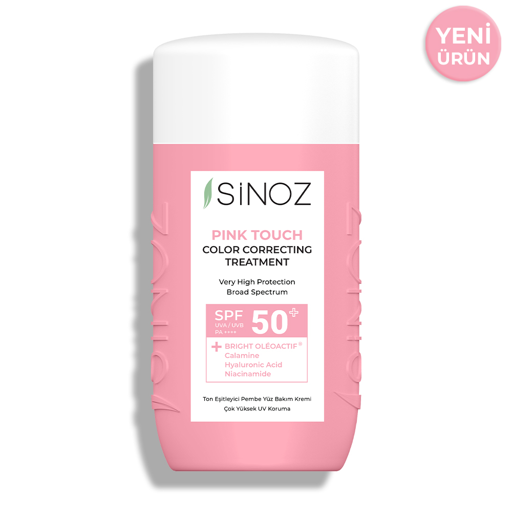 Sinoz Pink Touch Anında Ton Eşitleyici Pembe Yüz Bakım Kremi Spf50 - Mineral Güneş Filtreleri 50 ml