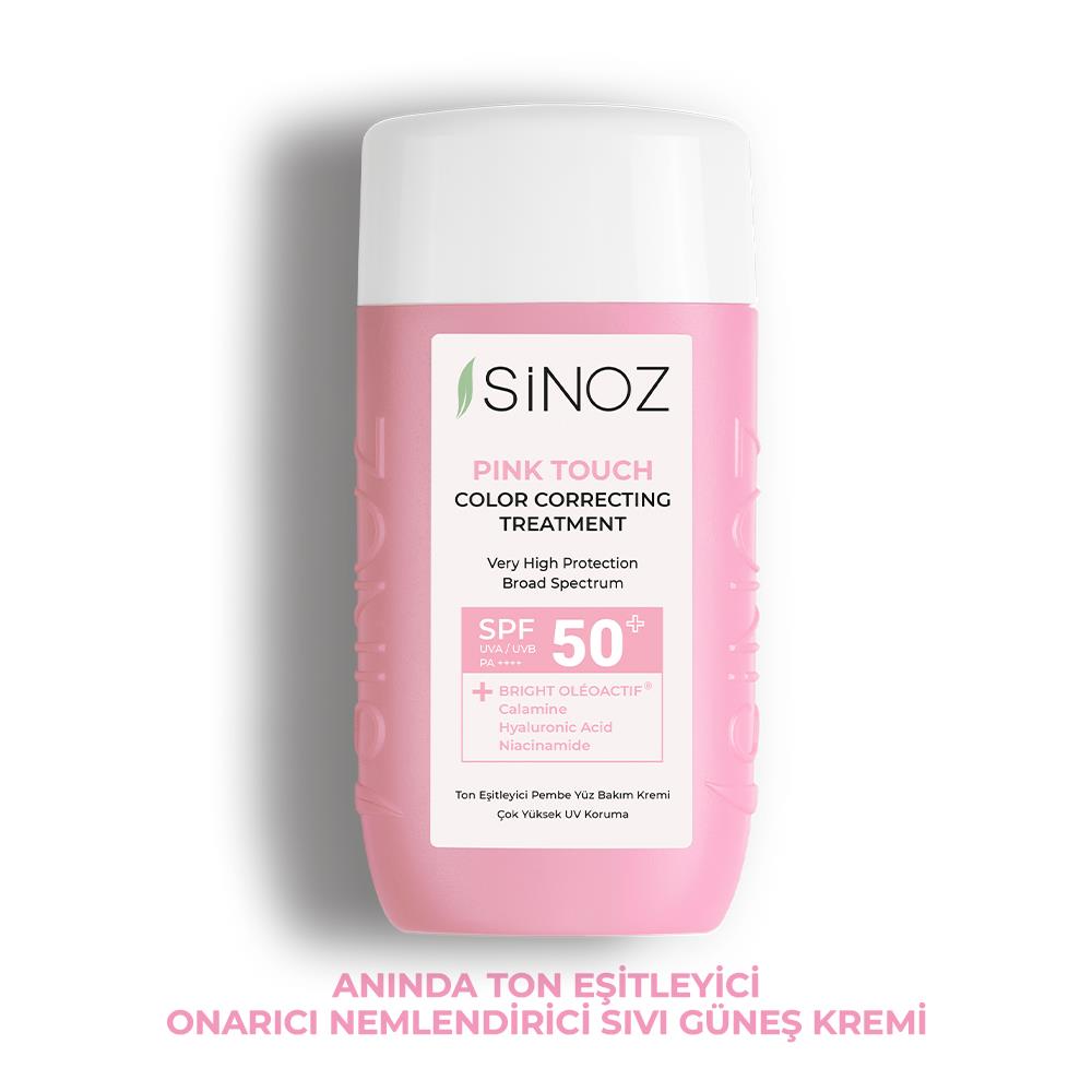 Sinoz Pink Touch Anında Ton Eşitleyici Pembe Yüz Bakım Kremi Spf50 - Mineral Güneş Filtreleri 50 ml