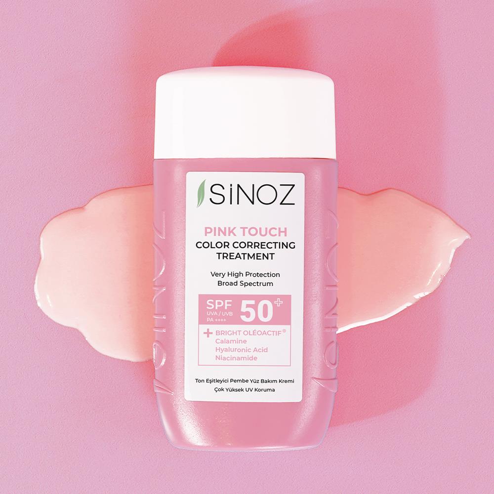 Sinoz Pink Touch Anında Ton Eşitleyici Pembe Yüz Bakım Kremi Spf50 - Mineral Güneş Filtreleri 50 ml