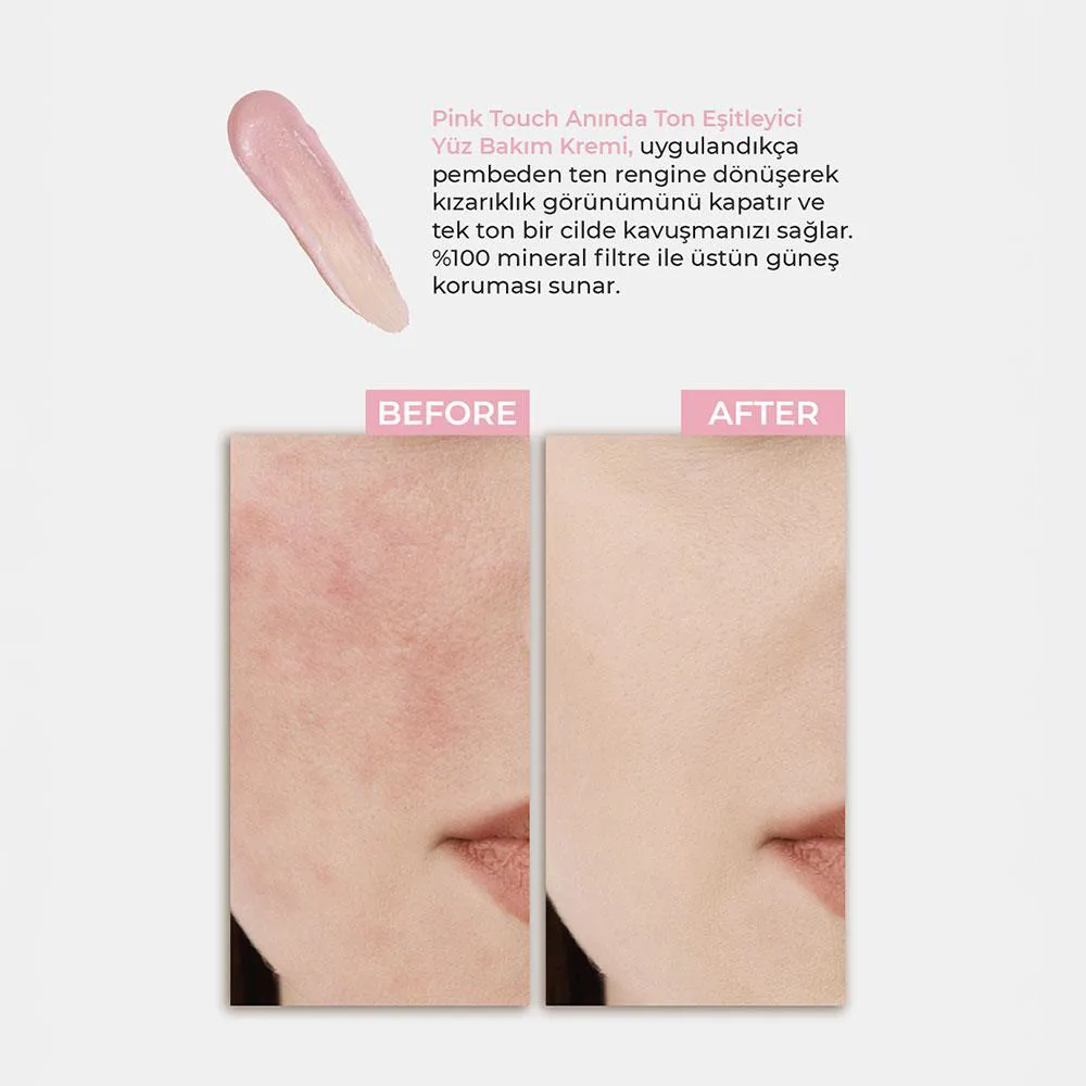 Sinoz Pink Touch Anında Ton Eşitleyici Sıvı Güneş Kremi SPF50+ Mineral Güneş Filtreleri 50 ml 