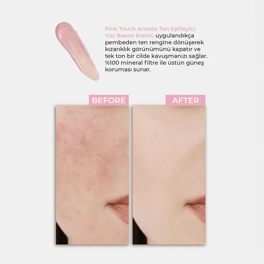 Sinoz Pink Touch Anında Ton Eşitleyici Sıvı Güneş Kremi SPF50+ Mineral Güneş Filtreleri 50 ml 