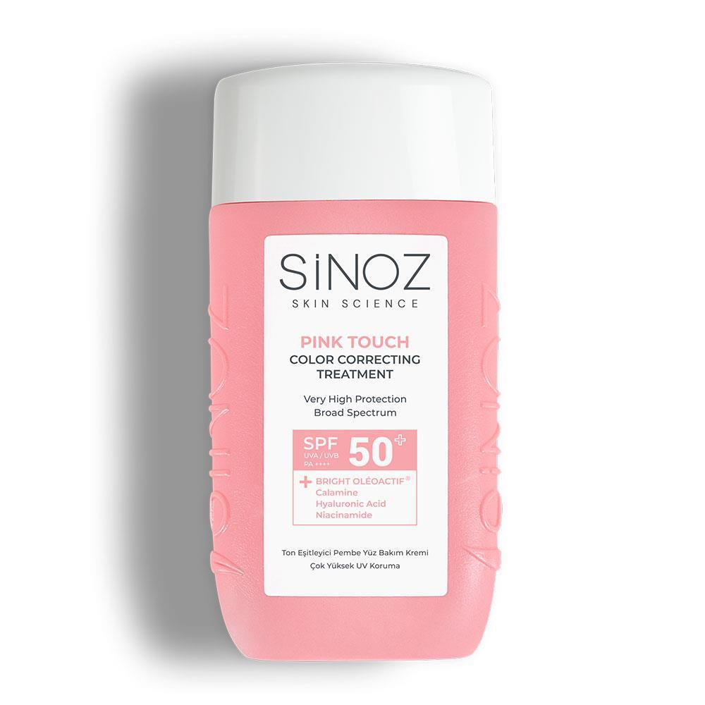 Sinoz Pink Touch Anında Ton Eşitleyici Sıvı Güneş Kremi SPF50+ Mineral Güneş Filtreleri 50 ml 