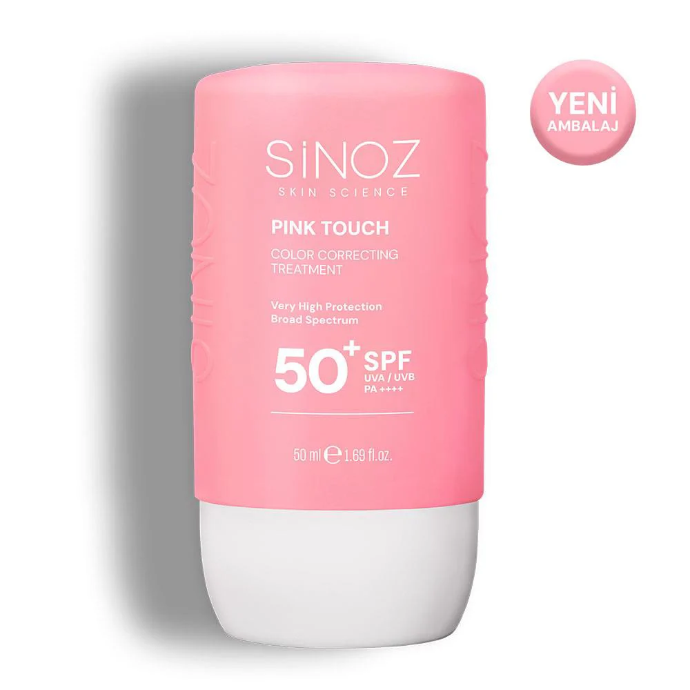 Sinoz Pink Touch Anında Ton Eşitleyici Sıvı Güneş Kremi SPF50+ Mineral Güneş Filtreleri 50 ml 