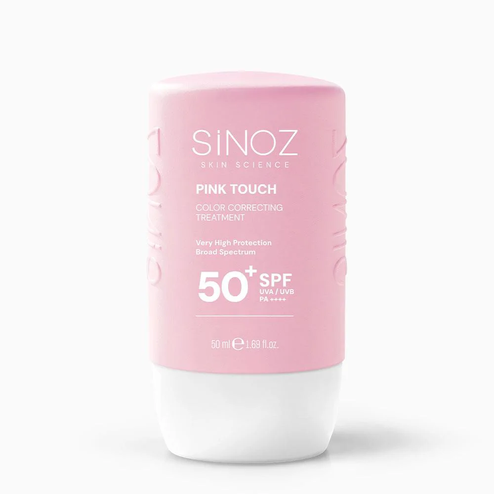 Sinoz Pink Touch Anında Ton Eşitleyici Sıvı Güneş Kremi SPF50+ Mineral Güneş Filtreleri 50 ml 