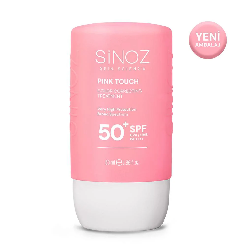 Sinoz Pink Touch Anında Ton Eşitleyici Sıvı Güneş Kremi SPF50+ Mineral Güneş Filtreleri 50 ml 