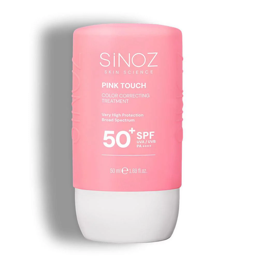 Sinoz Pink Touch Anında Ton Eşitleyici Sıvı Güneş Kremi SPF50+ Mineral Güneş Filtreleri 50 ml 