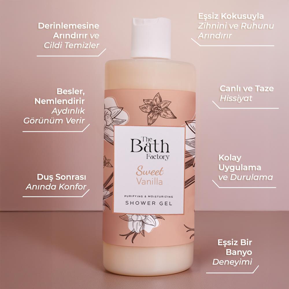 The Bath Factory Nemlendirici ve Besleyici Vanilyalı Duş Jeli 400 ML	