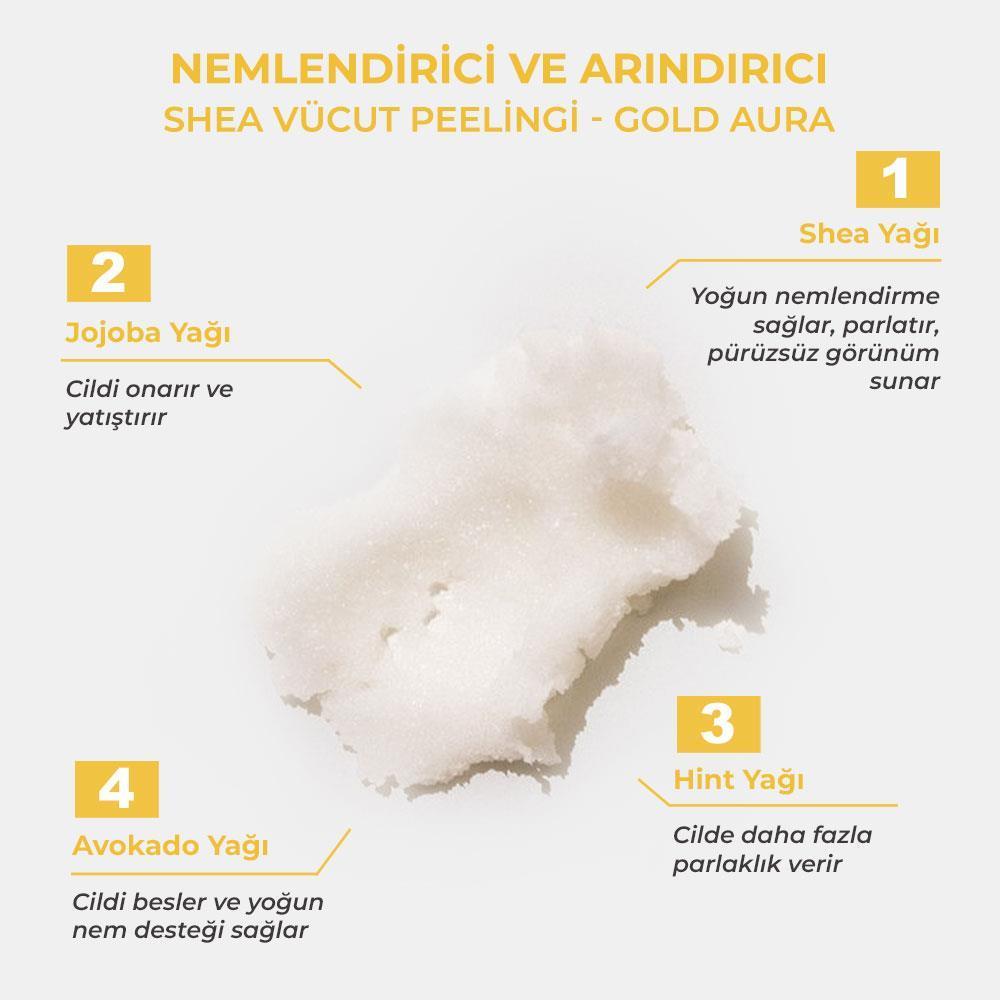 The Bath Factory Besleyici Arındırıcı Nemlendirici Gold Aura Vücut Peelingi 300 GR	 