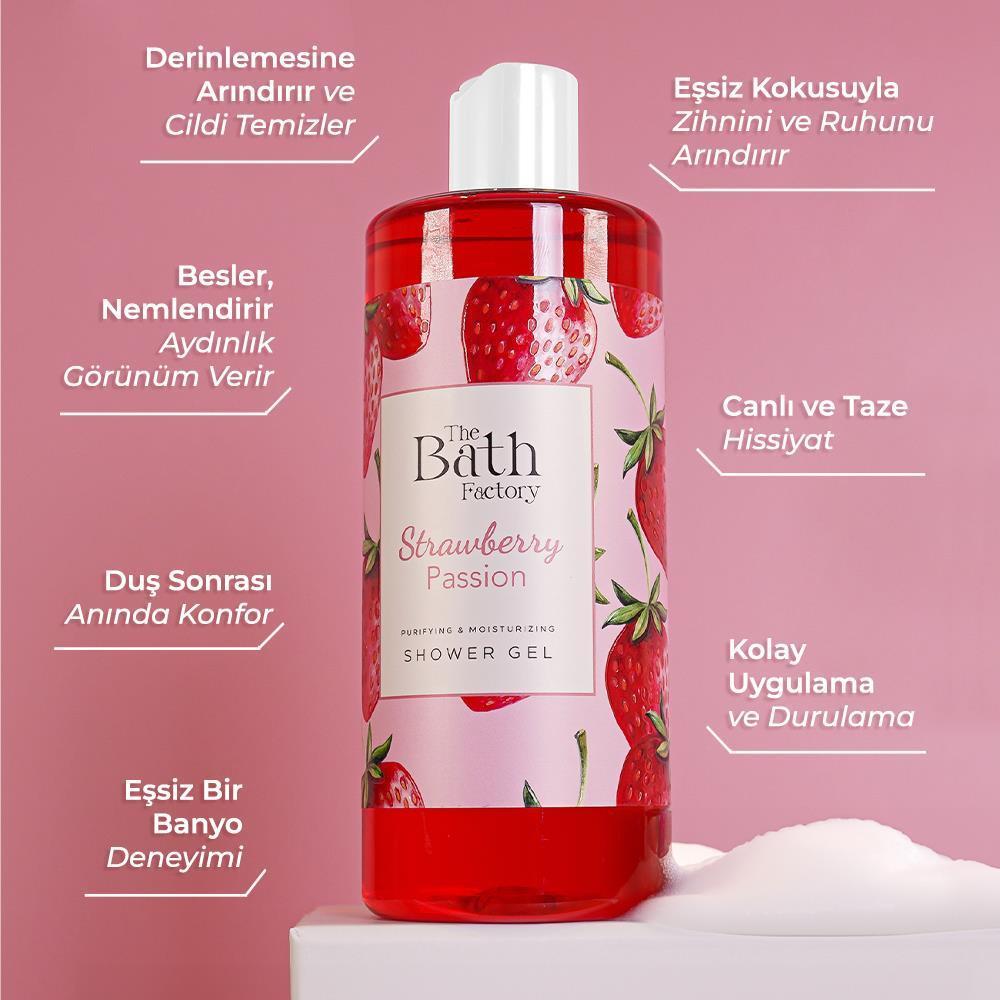 The Bath Factory Nemlendirici ve Besleyici Çilekli Duş Jeli 400 ML	