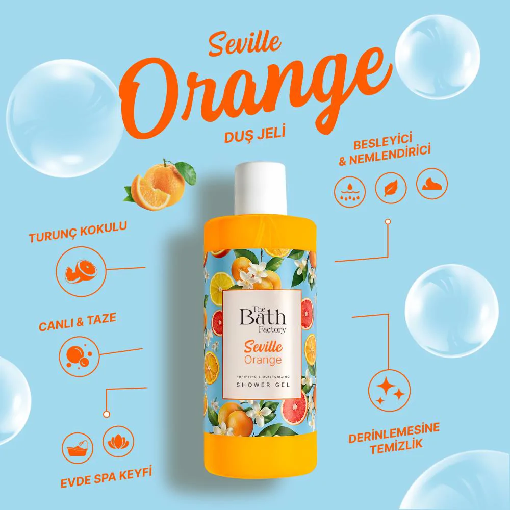 The Bath Factory Nemlendirici ve Besleyici Turunçlu Duş Jeli 400 ML	