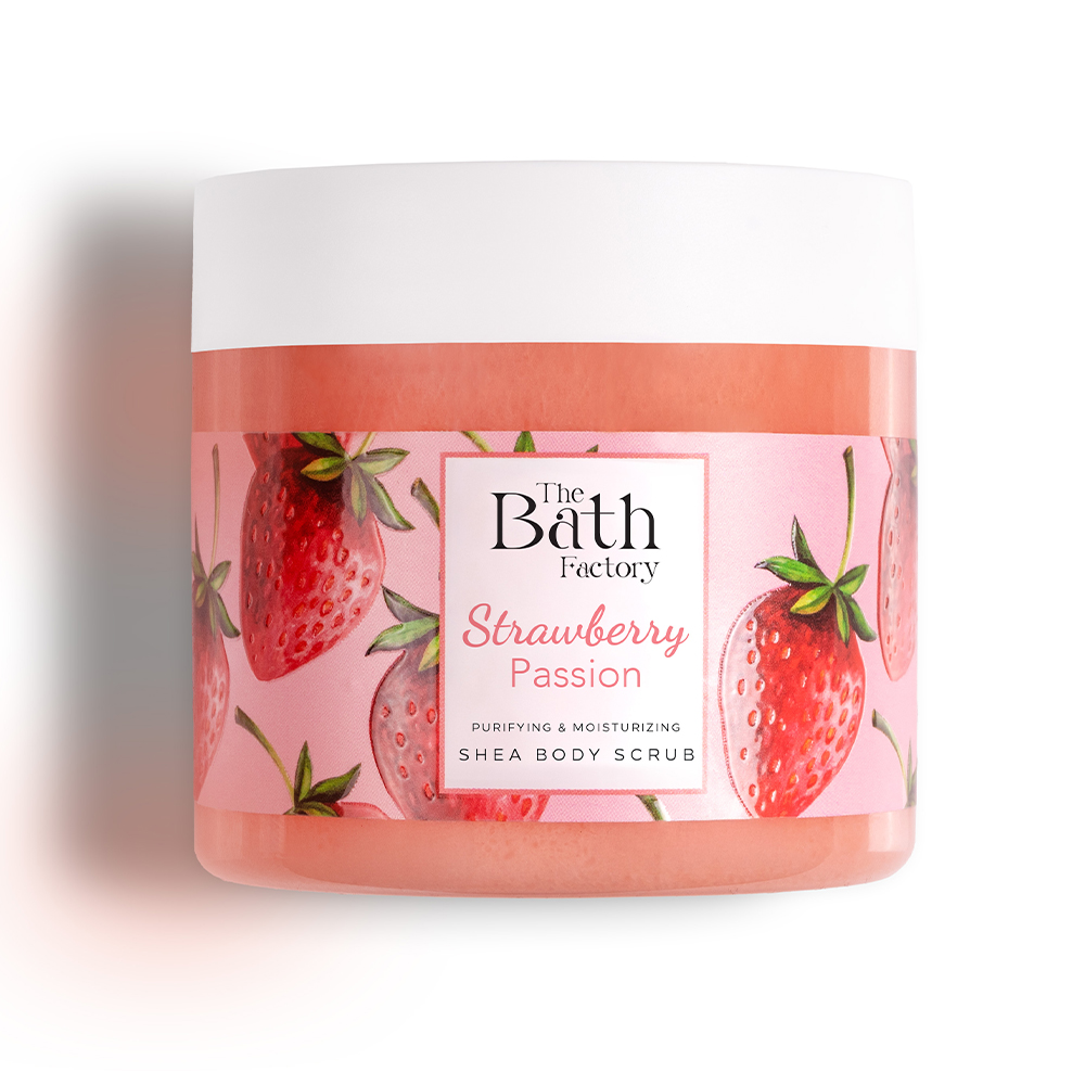 The Bath Factory Besleyici Arındırıcı Nemlendirici Çilekli Vücut Peelingi 300 GR	