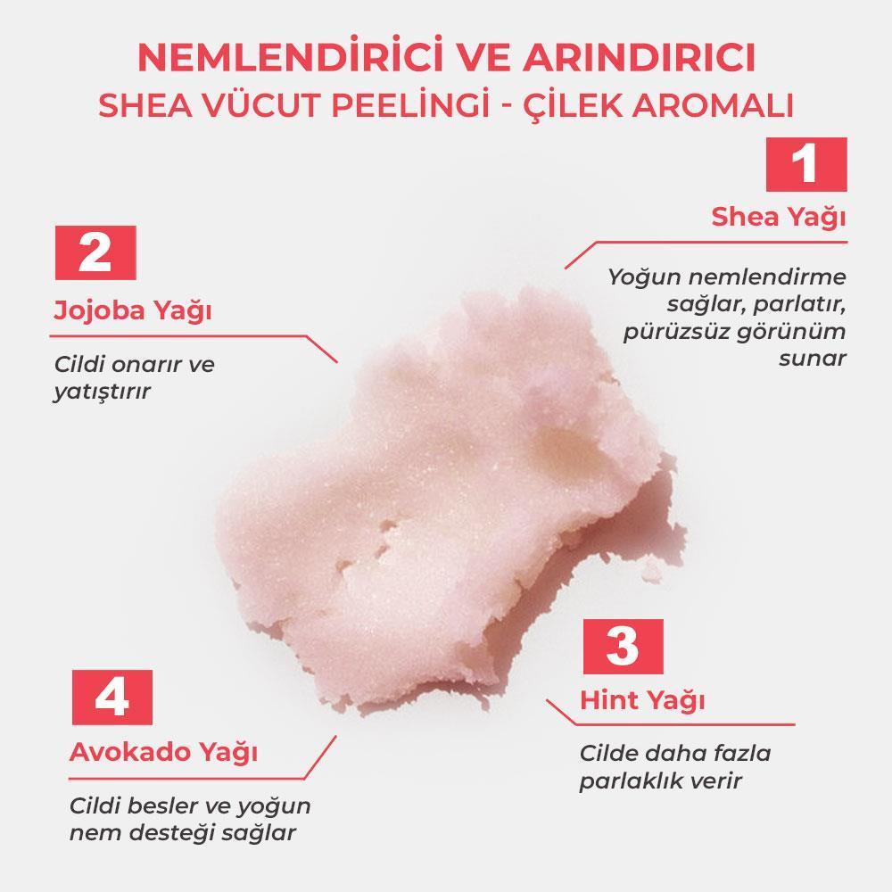 The Bath Factory Besleyici Arındırıcı Nemlendirici Çilekli Vücut Peelingi 300 GR	