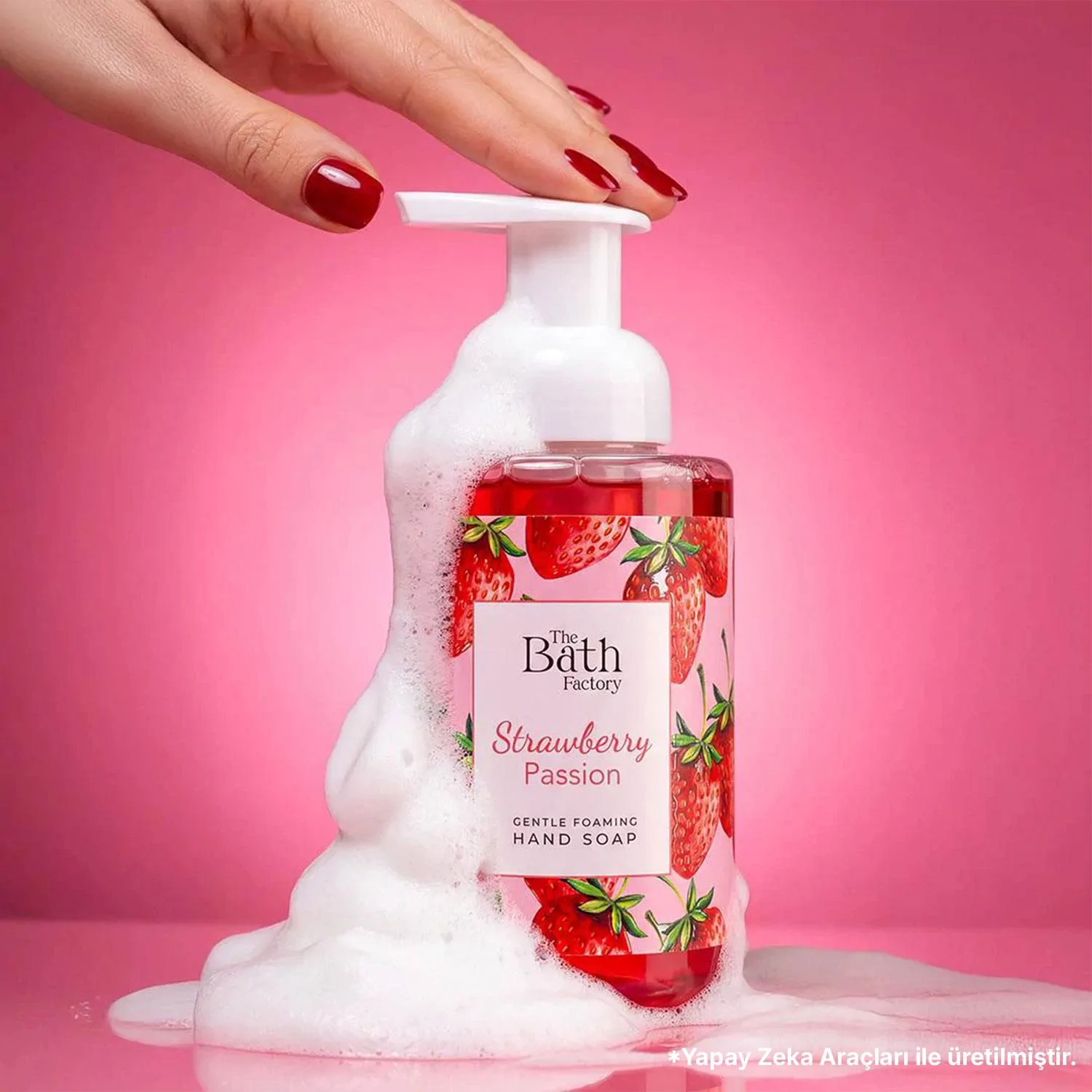The Bath Factory Strawberry Passion Duş Jeli + Vücut Peelingi + Köpük Sabun
