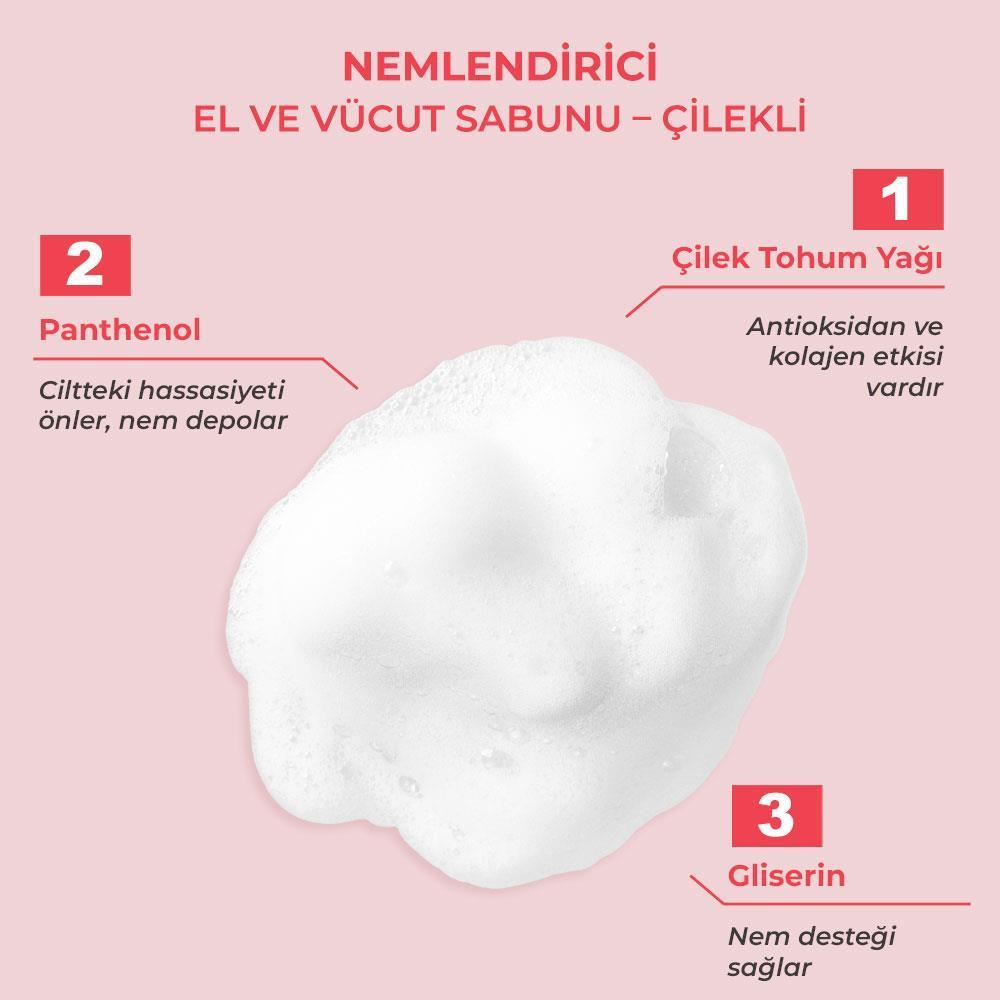 The Bath Factory Nemlendirici El - Yüz Ve Vücut Sabunu - Çilekli	