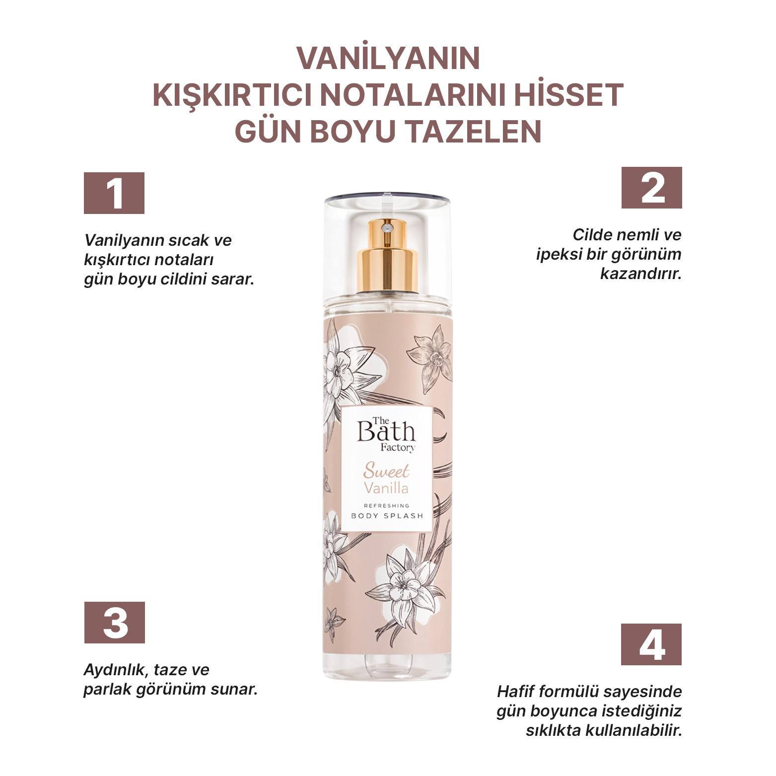 The Bath Factory Vanilyalı Vücut Spreyi 200 ML