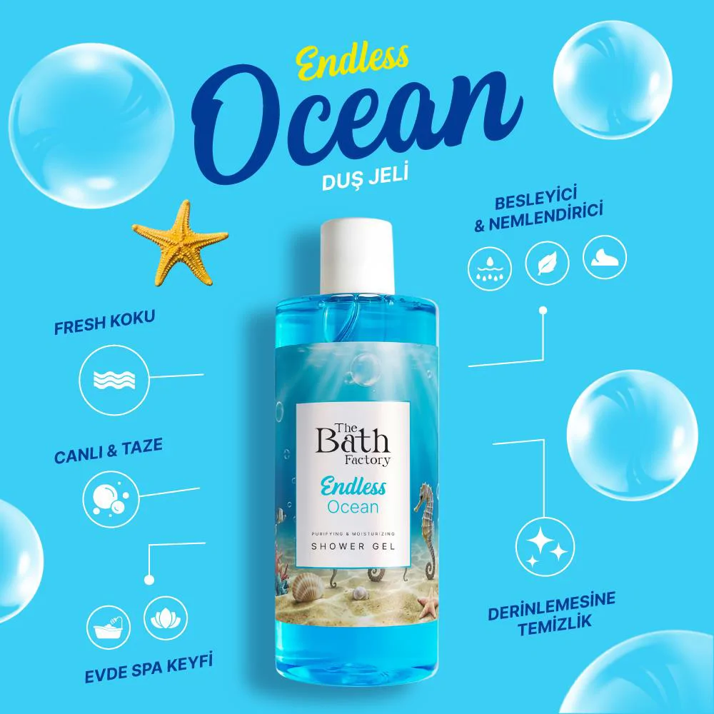The Bath Factory Nemlendirici ve Besleyici Okyanus Duş Jeli 400 ML	
