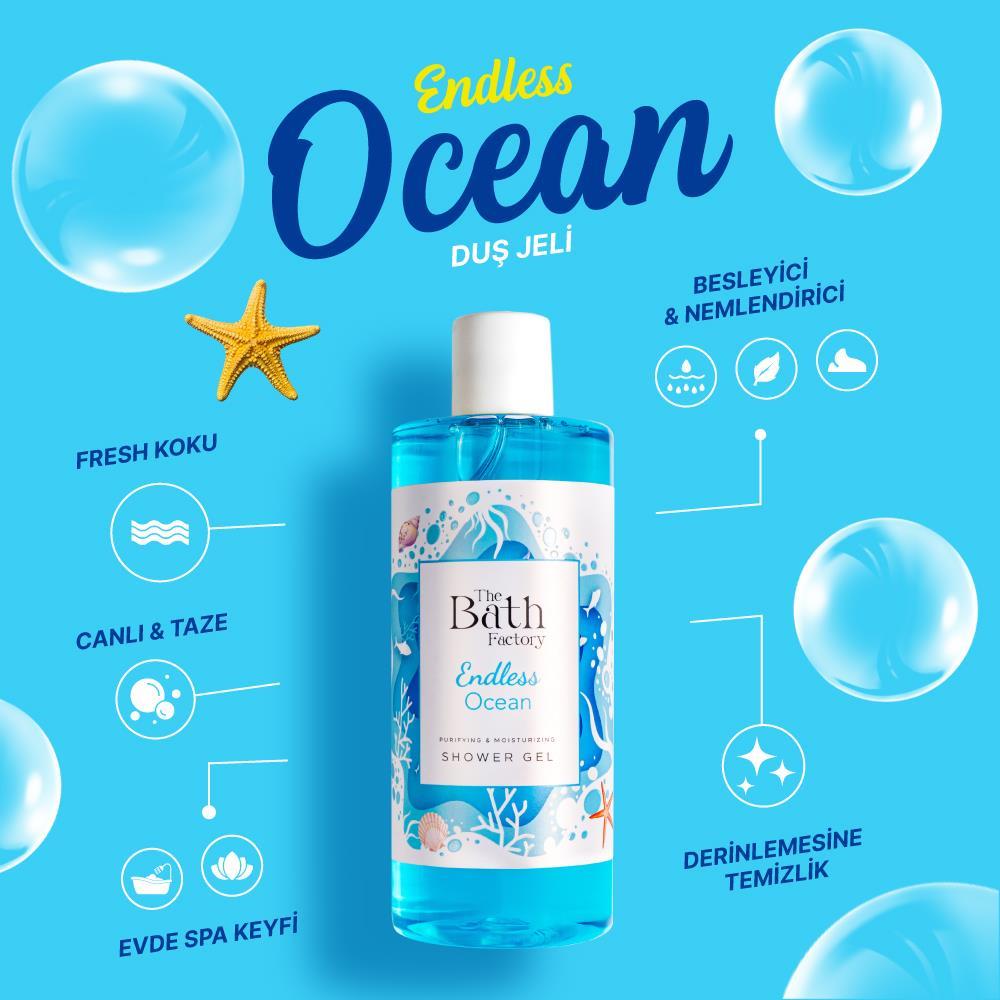 The Bath Factory Nemlendirici ve Besleyici Okyanus Duş Jeli 400 ML	