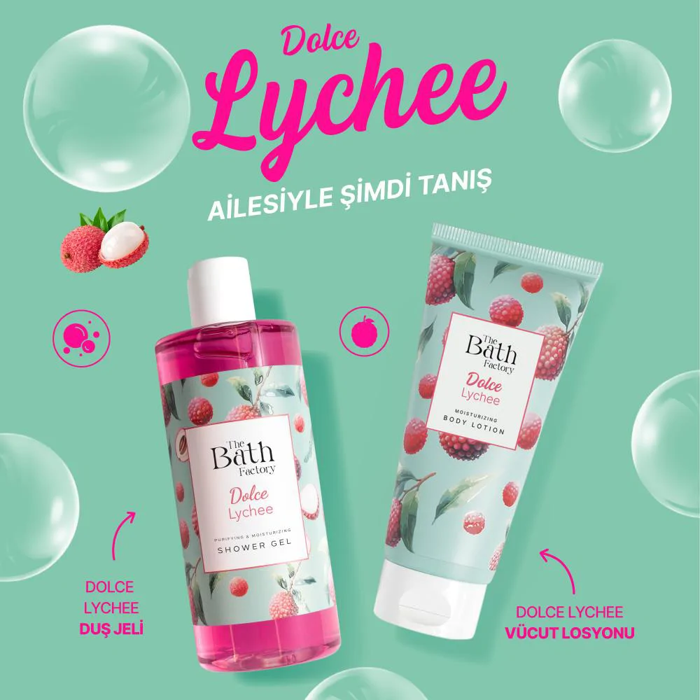 The Bath Factory Nemlendirici ve Besleyici Liçi Aromalı Duş Jeli 400 ml