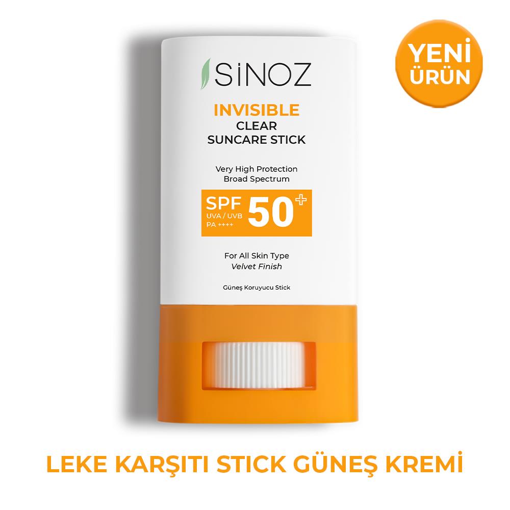 Sinoz SPF50+ Nemlendirici ve Yatıştırıcı Yüksek Korumalı Şeffaf Stick Güneş Kremi 15 gr