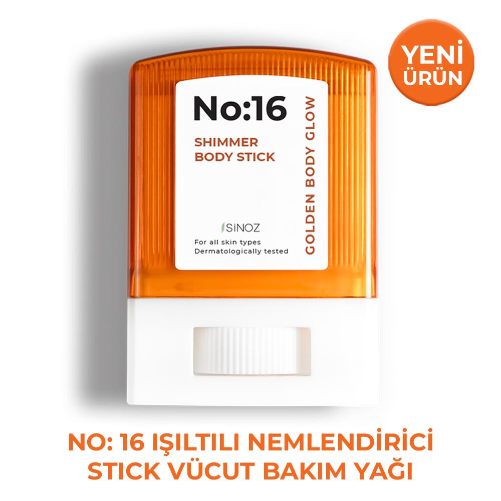 Sinoz No:16 Işıltılı Nemlendirici Stick Vücut Bakım Yağı 18 gr