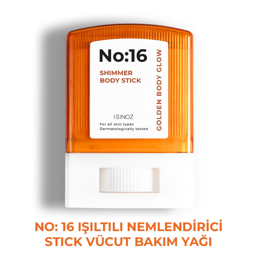 Sinoz No:16 Işıltılı Nemlendirici Stick Vücut Bakım Yağı 18 gr