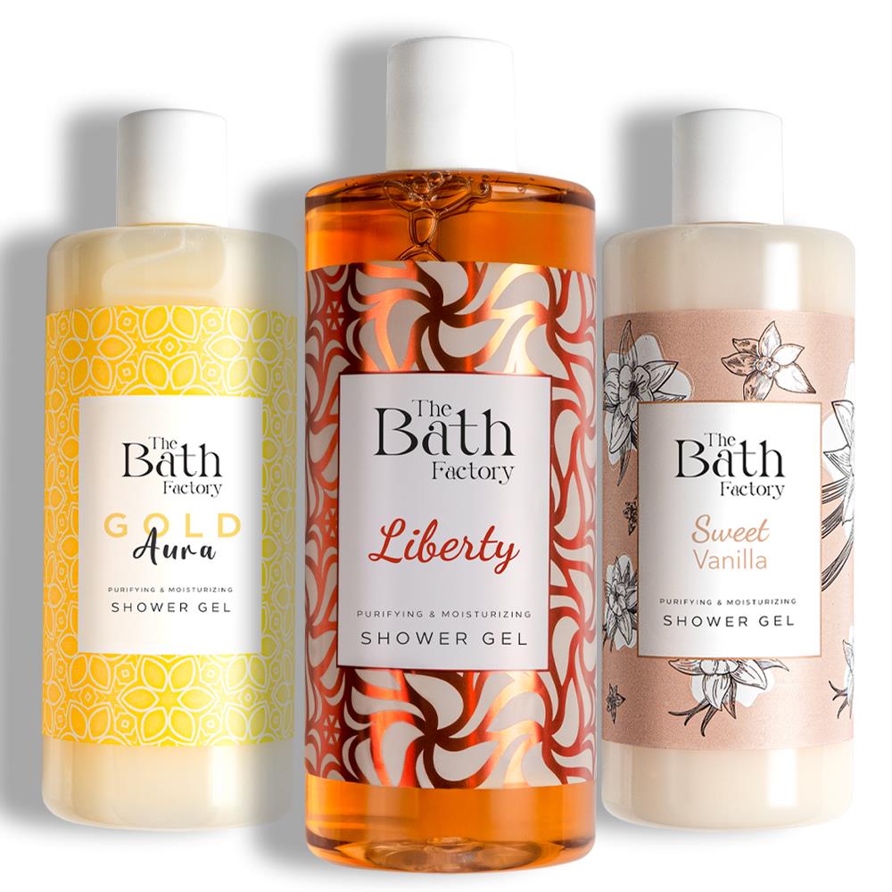  The Bath Factory Duş Jeli Seti (Liberty - Gold Aura - Vanilya) ( 3  X 400 ML)