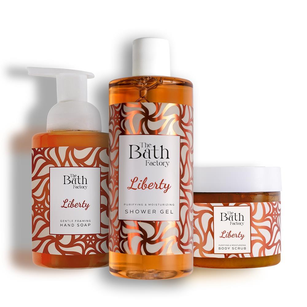 The Bath Factory Liberty Peeling + Liberty Duş Jeli + Liberty Köpük Sabun