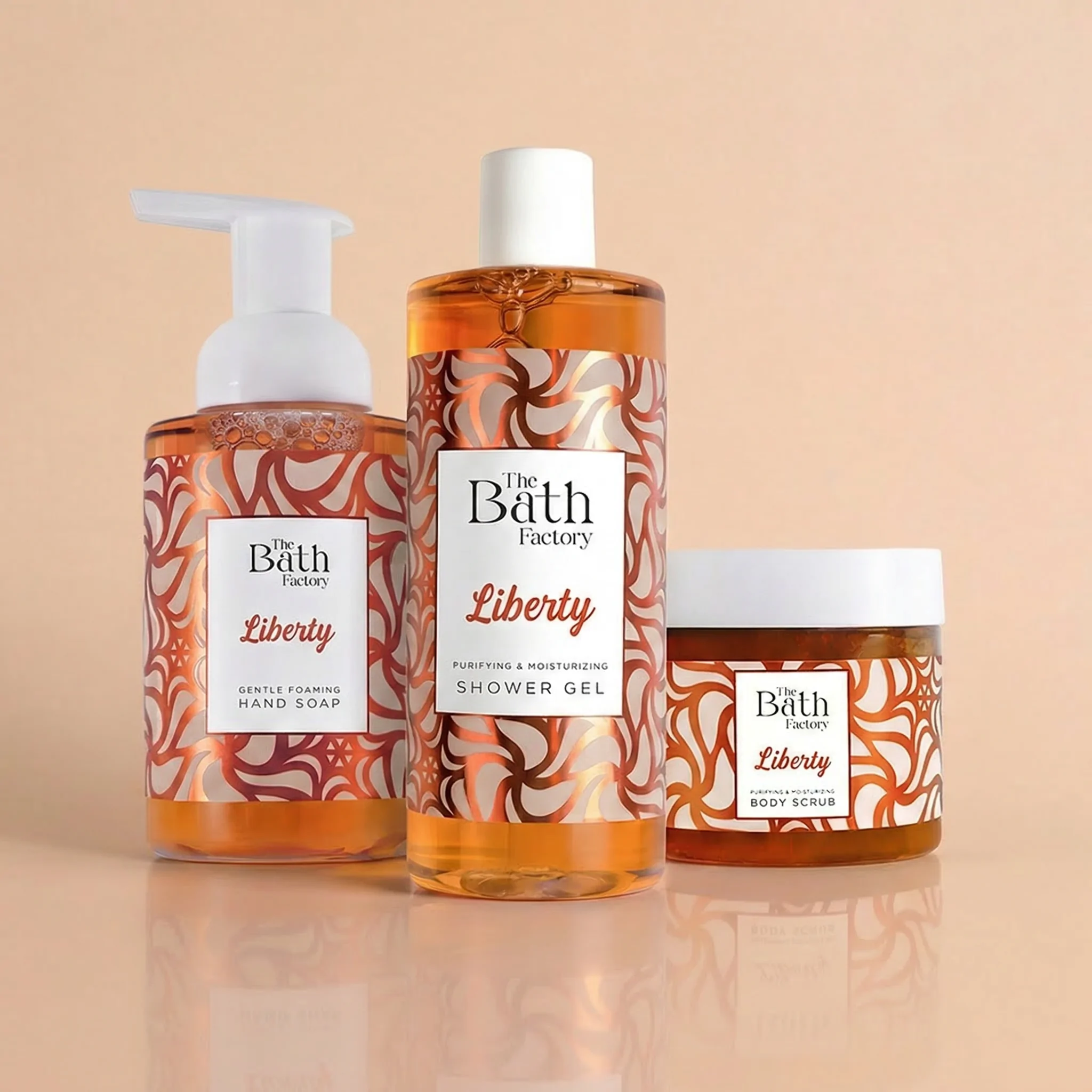 The Bath Factory Liberty Duş Jeli + Vücut Peelingi + Köpük Sabun