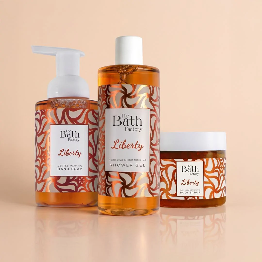 The Bath Factory Liberty Duş Jeli + Vücut Peelingi + Köpük Sabun