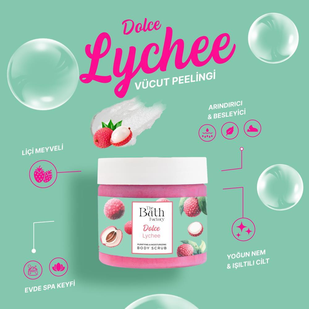 The Bath Factory Besleyici Arındırıcı Nemlendirici Liçi Aromalı Vücut Peelingi 300 GR
