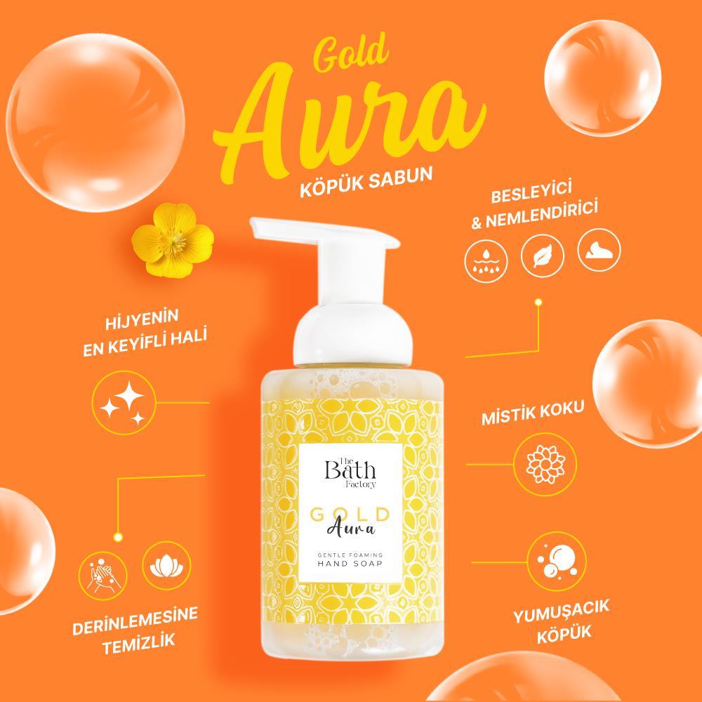 The Bath Factory Nemlendirici Gold Aura Köpük Sabun 300 ML