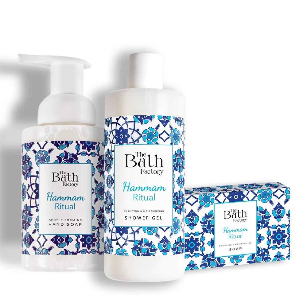 The Bath Factory Hamam Duş Jeli + Hamam Köpük Sabun + Hamam Katı Sabun