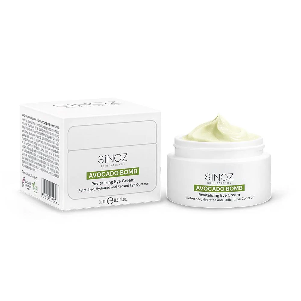 Sinoz Avokado Bomb Nemlendirici Canlandırıcı Kırışıklık Karşıtı Göz Çevresi Bakım Kremi 15 ml