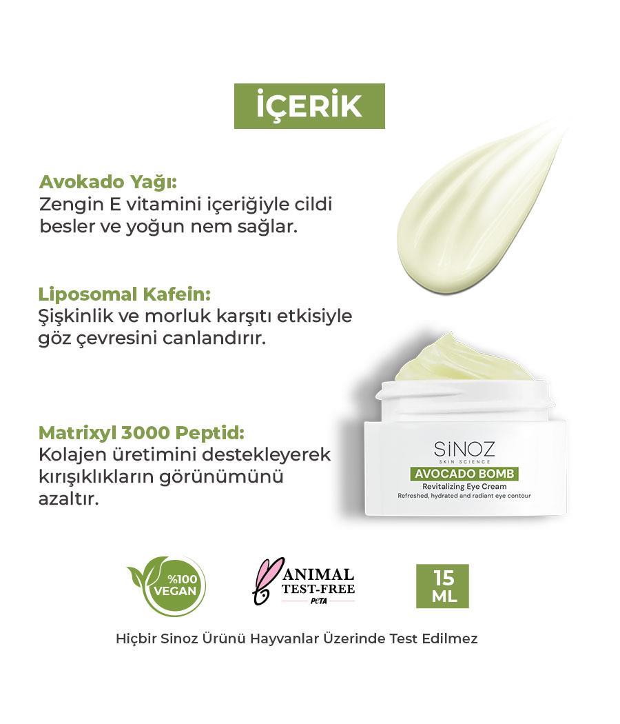 Sinoz Avokado Bomb Nemlendirici Canlandırıcı Kırışıklık Karşıtı