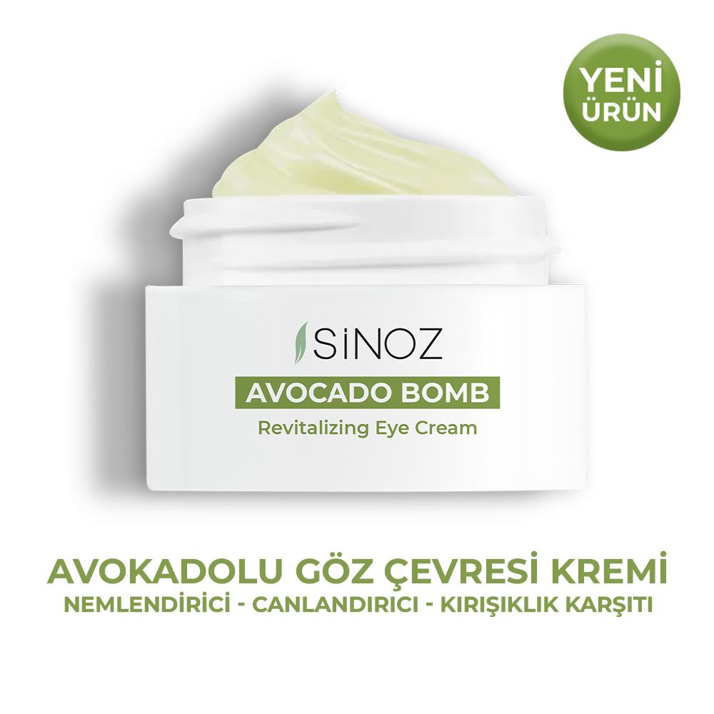 Sinoz Avokado Bomb - Nemlendirici Canlandırıcı Kırışıklık Karşıtı Göz Çevresi Bakım Kremi