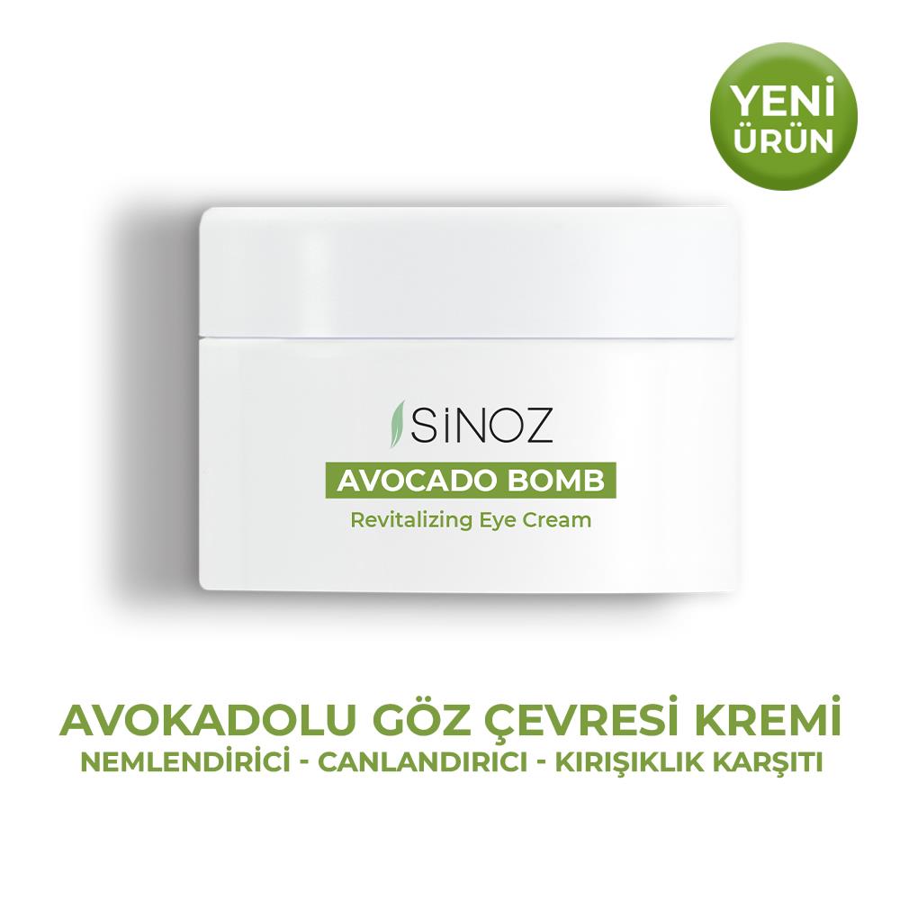 Sinoz Avokado Bomb - Nemlendirici Canlandırıcı Kırışıklık Karşıtı Göz Çevresi Bakım Kremi
