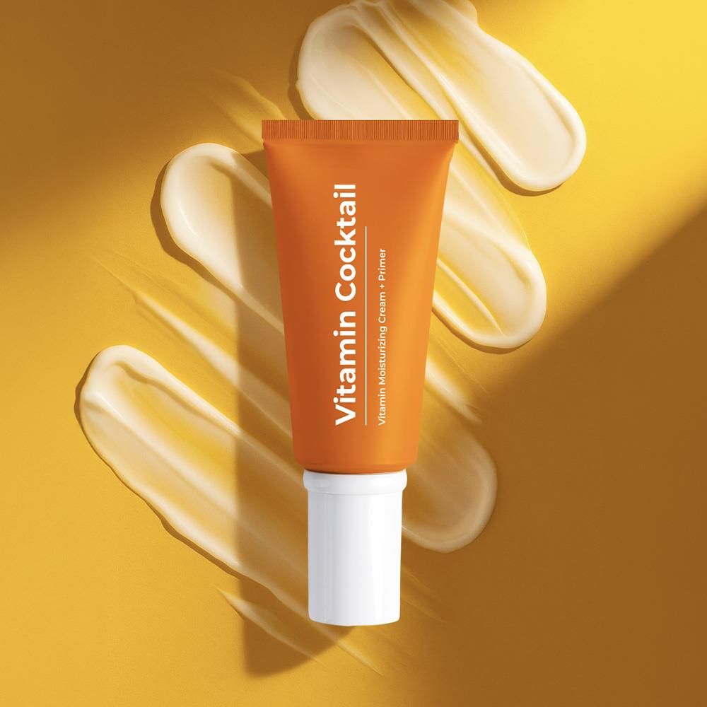 Sinoz Vitamin Kokteyl Nemlendirici Besleyici Onarıcı Yüz Kremi (Vitamin C+ B3 +B5 +E) ve Makyaj Bazı 50 ml