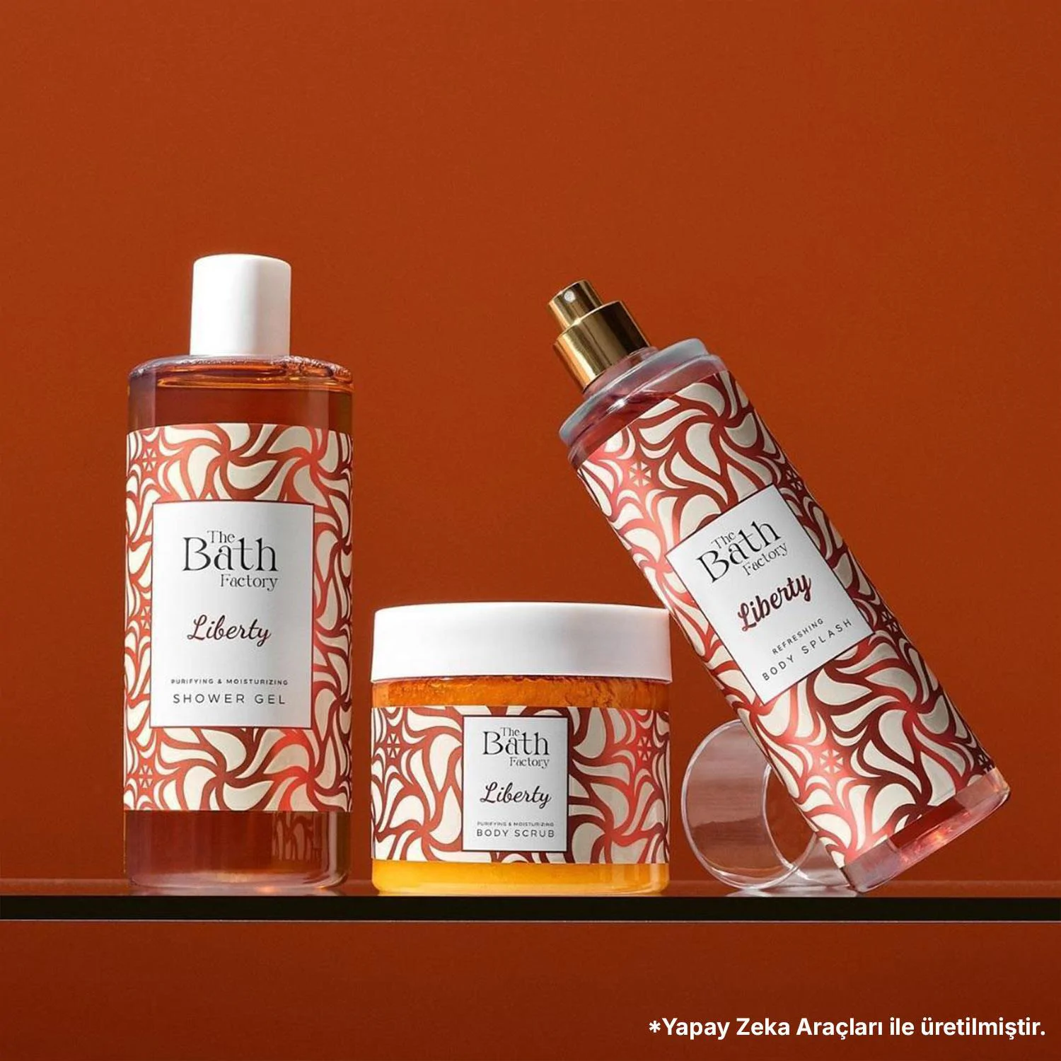 The Bath Factory Liberty Duş Jeli + Vücut Peelingi + Vücut Spreyi
