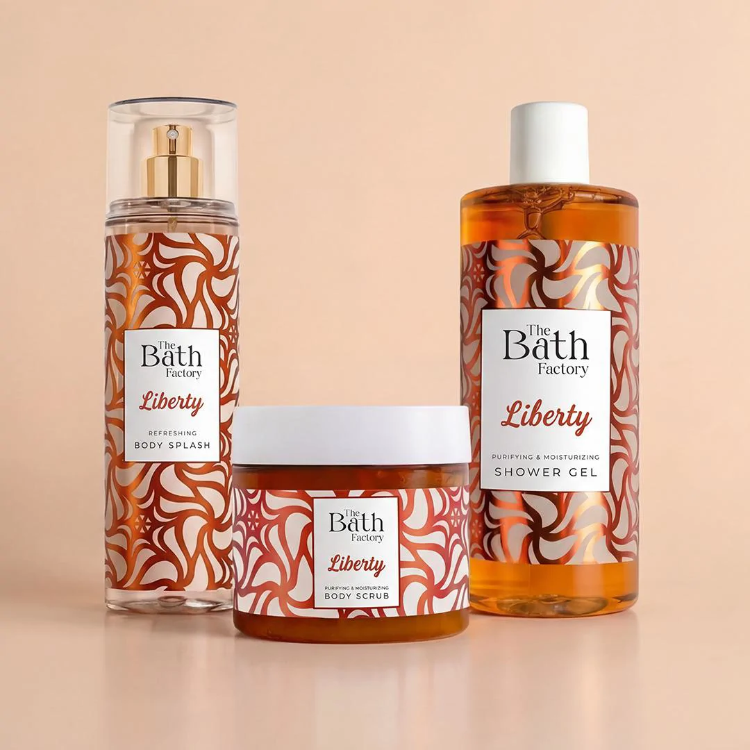 The Bath Factory Liberty Duş Jeli + Vücut Peelingi + Vücut Spreyi