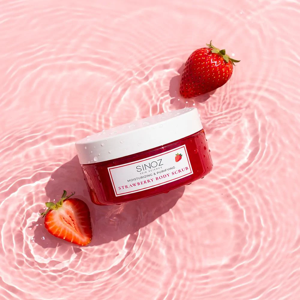 Sinoz Body Scrub Besleyici Arındırıcı Nemlendirici Çilekli Vücut Peelingi 300 gr