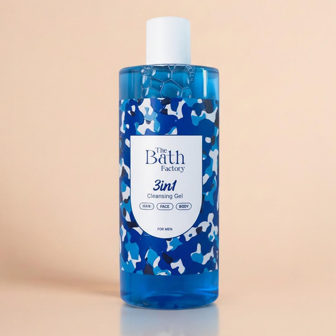 The Bath Factory 3 in 1 Erkekler için Saç Yüz Vücut Temizleme Jeli