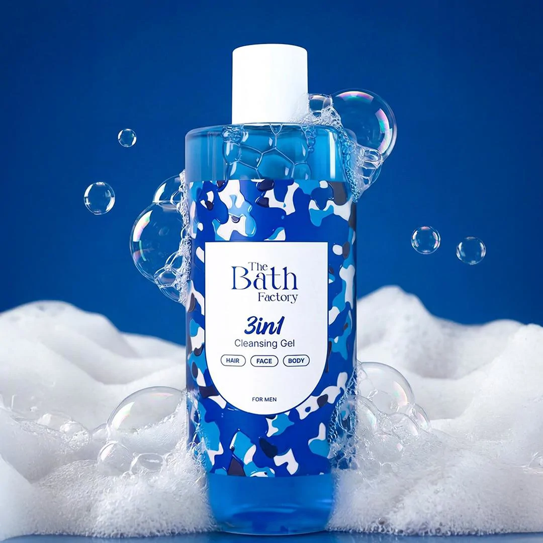 The Bath Factory 3 in 1 Erkekler için Saç Yüz Vücut Temizleme Jeli 400 ML